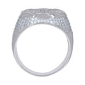 925 Sterling Silver Mens Cubic-Zirconia Fashion Ring Size 9
