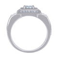 925 Sterling Silver Mens Cubic-Zirconia Fashion Ring Size 9