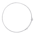 925 Sterling Silver Womens Fancy Chain Anklet 1 mm Size 10 Inches