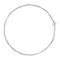 925 Sterling Silver Womens Fancy Chain Anklet 2.2 mm Size 10 Inches