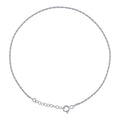 925 Sterling Silver Womens Fancy Chain Anklet 1.1 mm Size 10 Inches