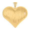 10K Yellow Gold Womens Love Heart Charm Pendant