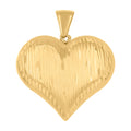 10K Yellow Gold Womens Love Heart Charm Pendant