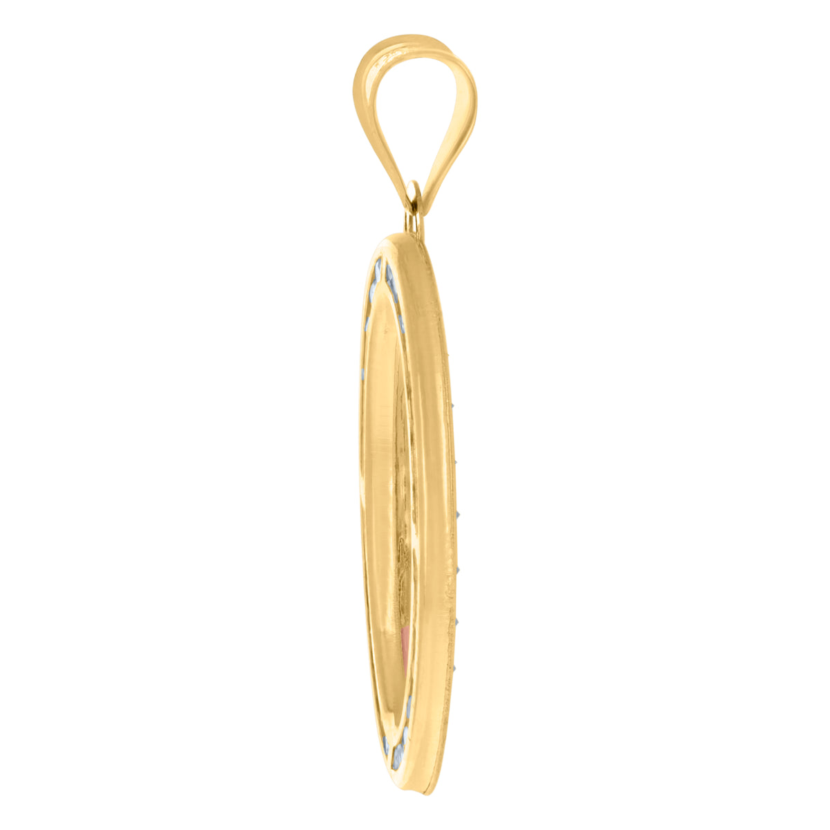 10K Tri-Color Gold Womens Cubic-Zirconia Anos 15 Quinceanera Charm Pendant
