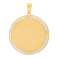 10K Yellow Gold Mens Cubic-Zirconia Photo Frame Charm Pendant