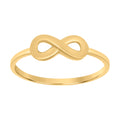 10K Yellow Gold Womens Love Symbol Infinity Ring