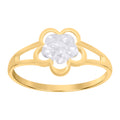 10K Two-Tone Gold Womens Flower Fashion Ring