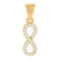 10K Yellow Gold Womens Cubic-Zirconia Love Symbol Infinity Charm Pendant