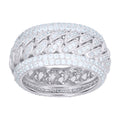 925 Sterling Silver Mens Cubic-Zirconia Fashion Ring Size 10