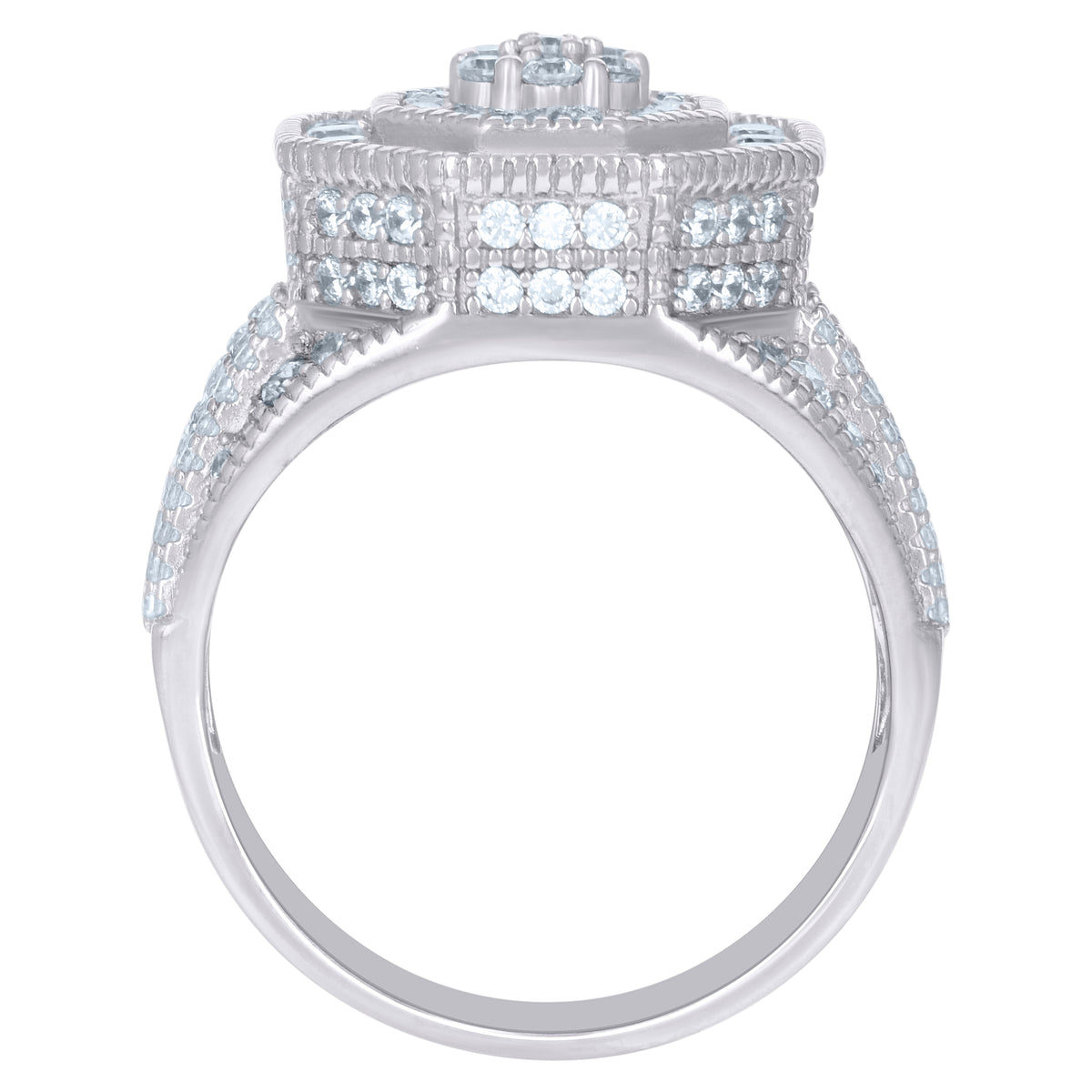 925 Sterling Silver Mens Cubic-Zirconia Fashion Ring Size 11