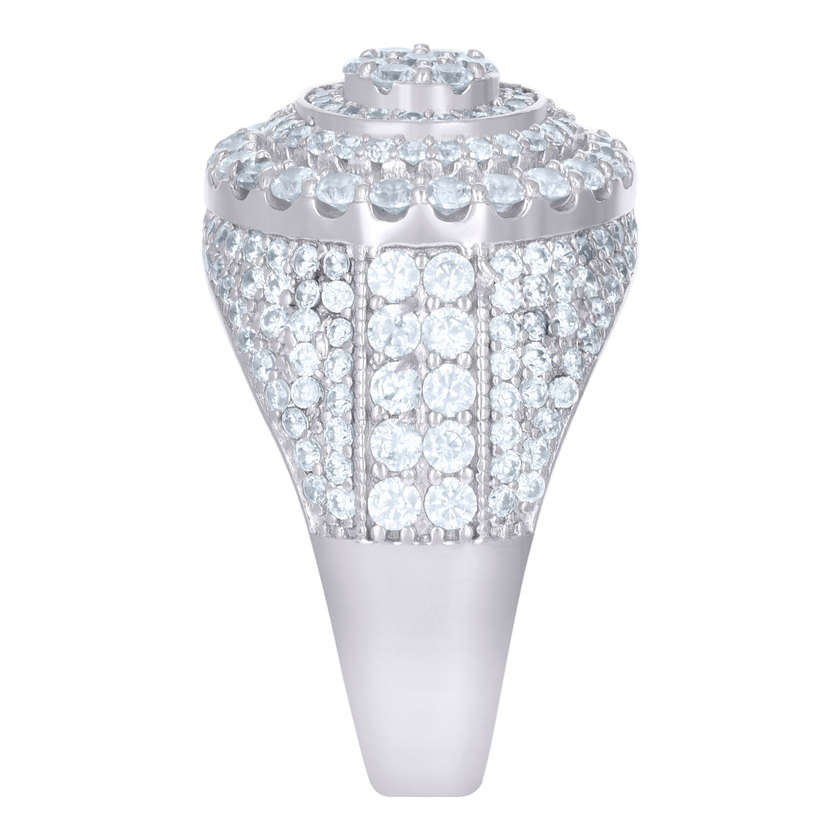925 Sterling Silver Mens Cubic-Zirconia Fashion Ring Size 8