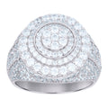 925 Sterling Silver Mens Cubic-Zirconia Fashion Ring Size 9