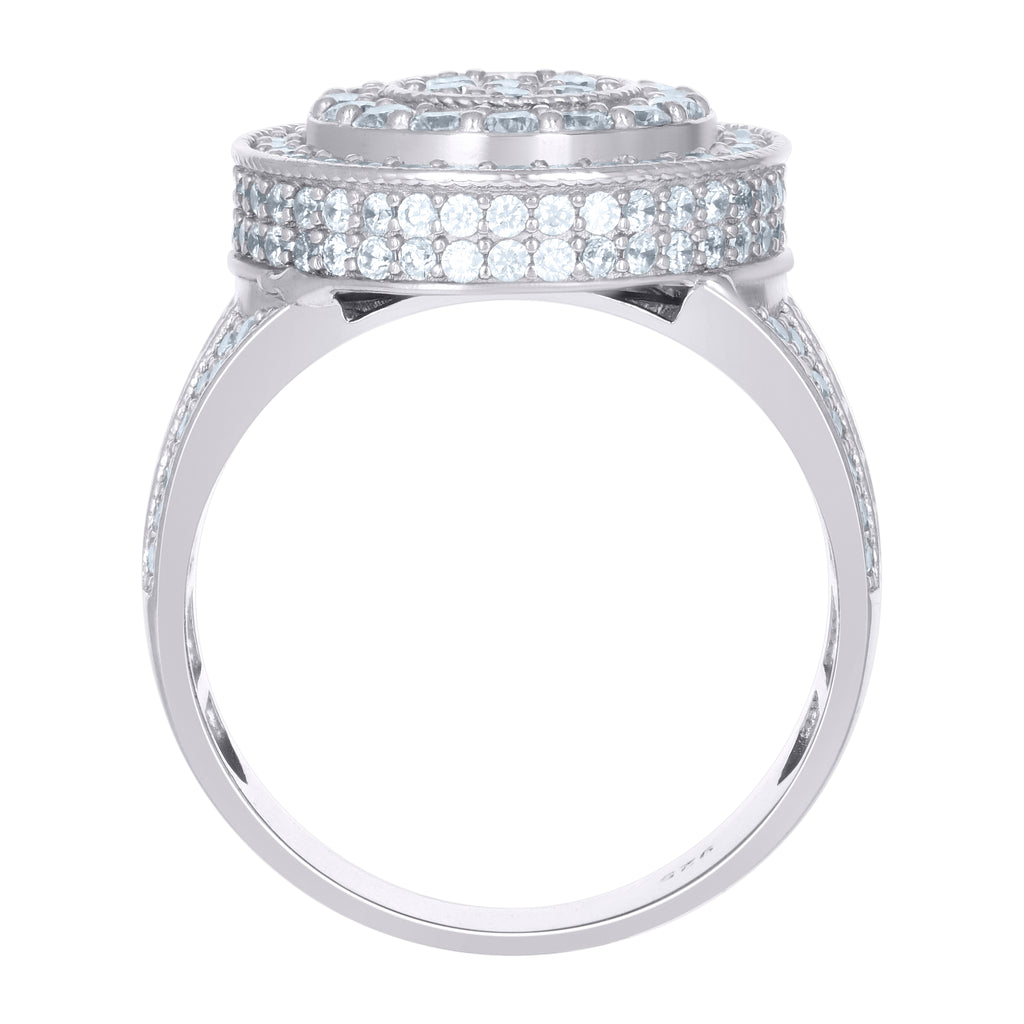 925 Sterling Silver Mens Cubic-Zirconia Fashion Ring Size 11