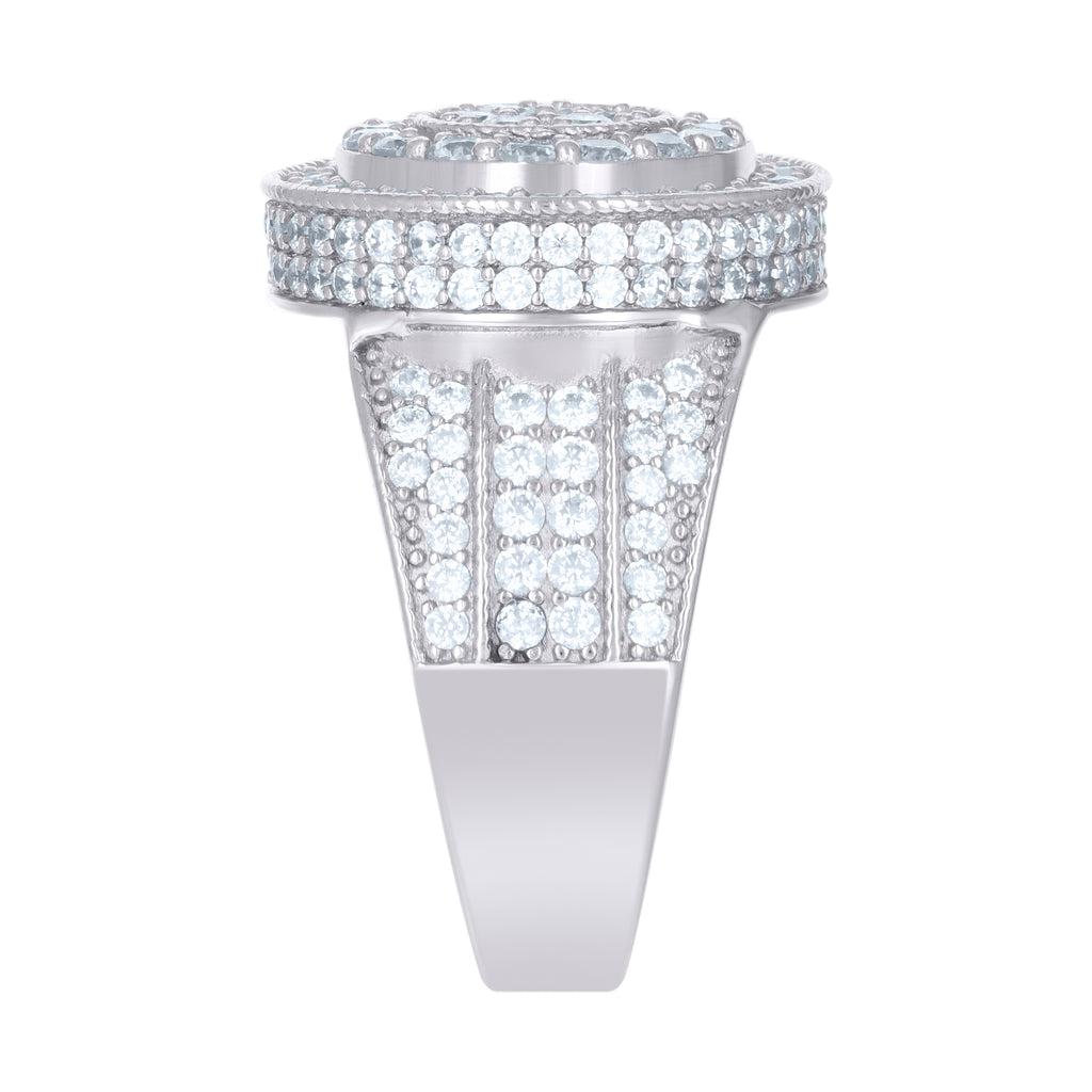 925 Sterling Silver Mens Cubic-Zirconia Fashion Ring Size 11