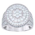 925 Sterling Silver Mens Cubic-Zirconia Fashion Ring Size 12