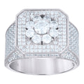 925 Sterling Silver Mens Cubic-Zirconia Fashion Ring Size 7