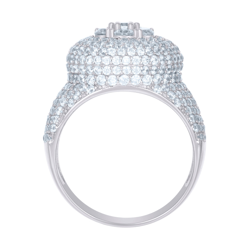 925 Sterling Silver Mens Cubic-Zirconia Fashion Ring