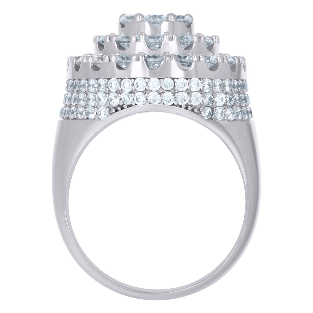 925 Sterling Silver Mens Cubic-Zirconia Fashion Ring Size 11