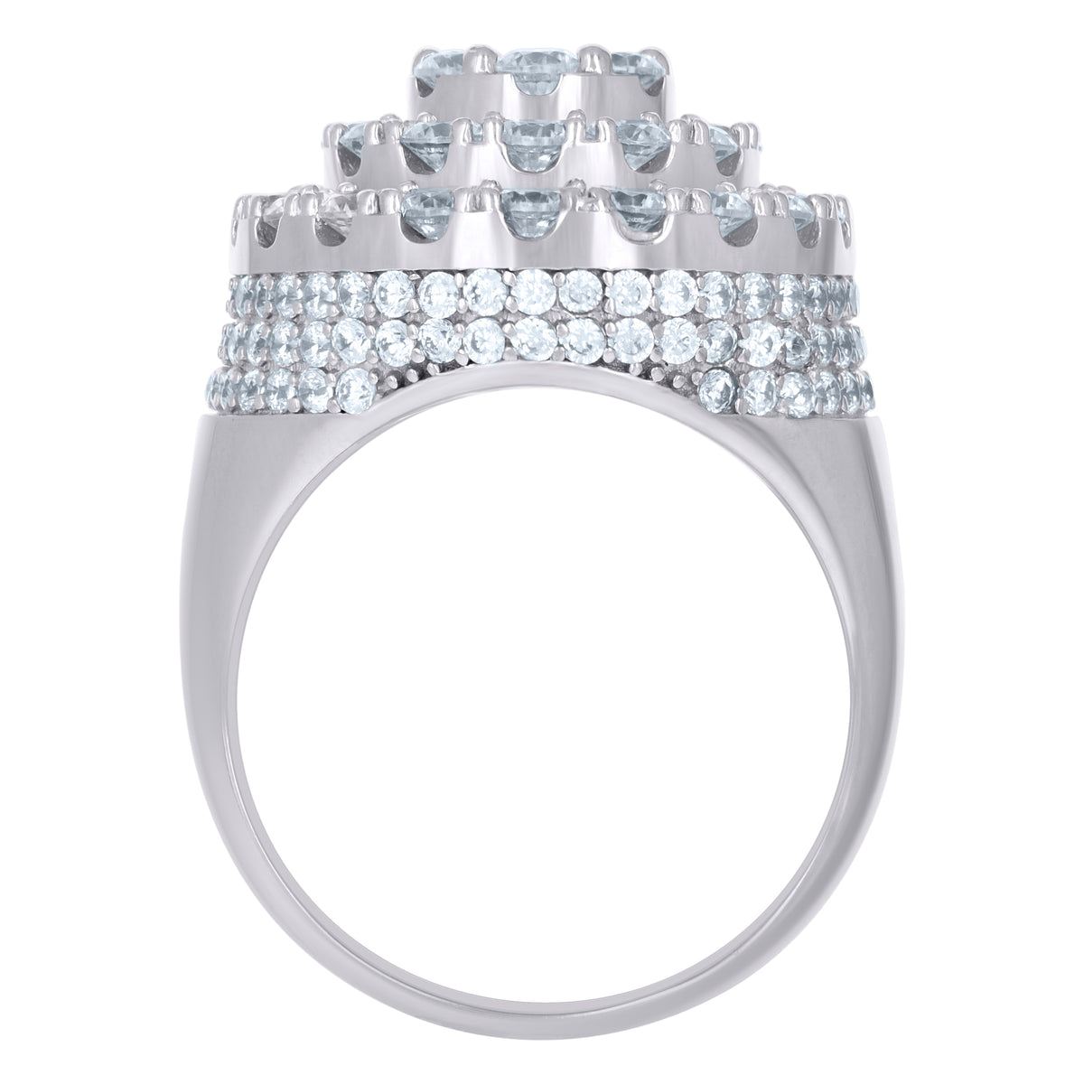 925 Sterling Silver Mens Cubic-Zirconia Fashion Ring Size 11