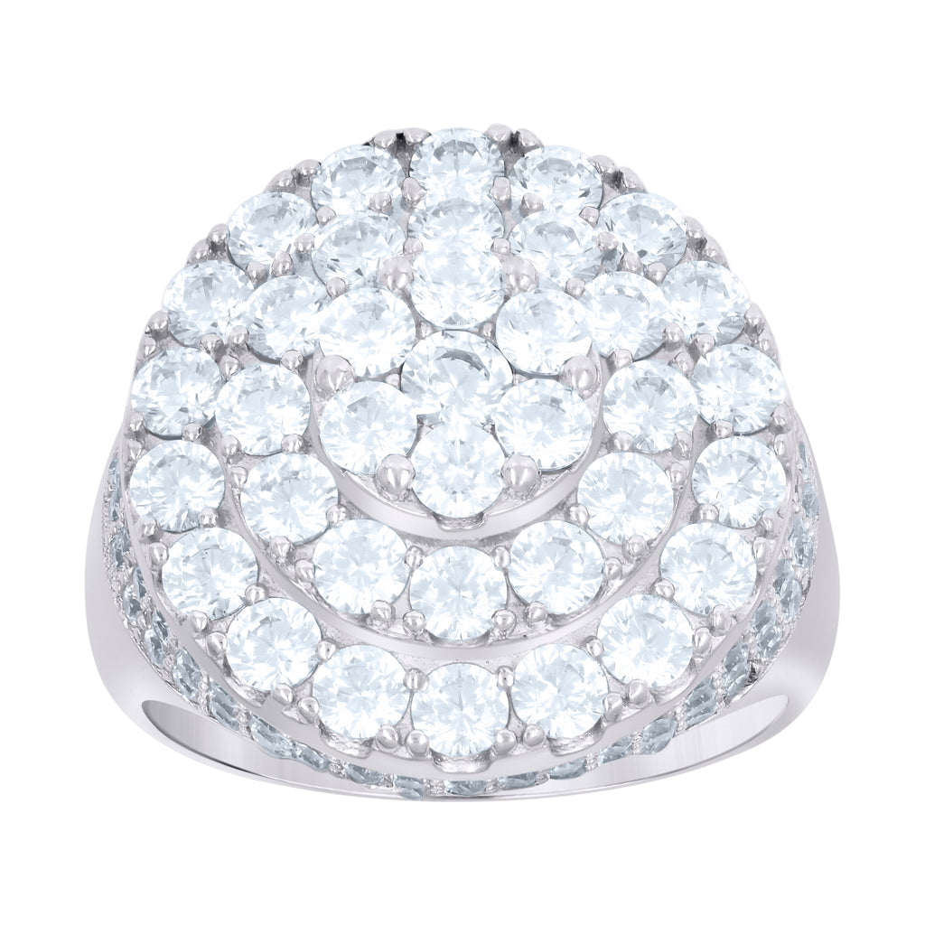 925 Sterling Silver Mens Cubic-Zirconia Fashion Ring Size 11