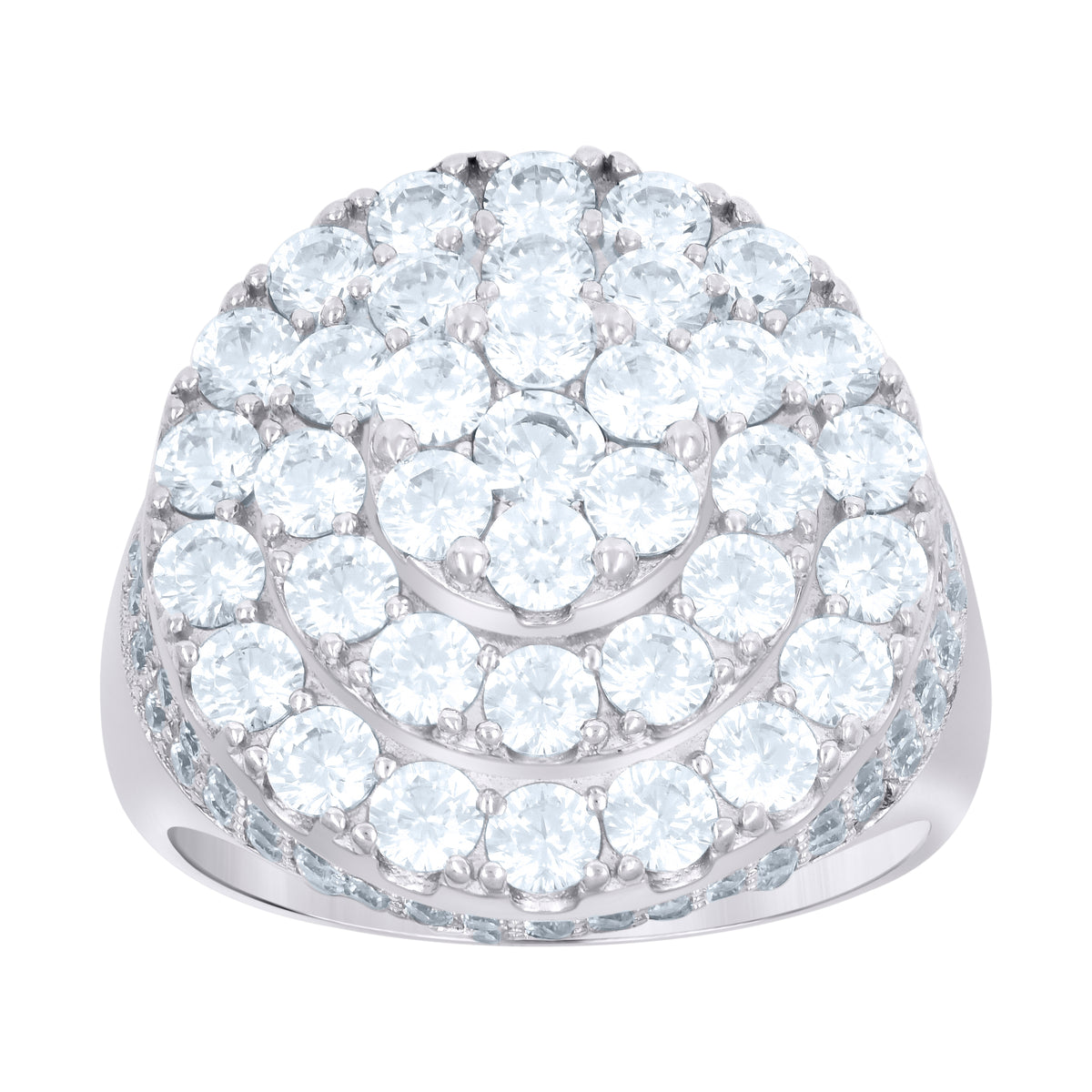 925 Sterling Silver Mens Cubic-Zirconia Fashion Ring Size 11
