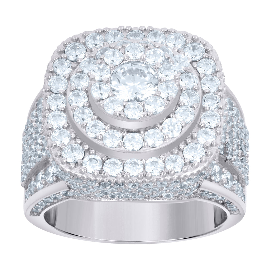 925 Sterling Silver Mens Cubic-Zirconia Fashion Ring