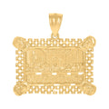 10K Yellow Gold Mens Last Supper Religious Charm Pendant