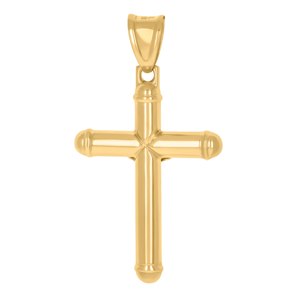 14K Two-tone Gold Mens Crucifix Cross Religious Charm Pendant