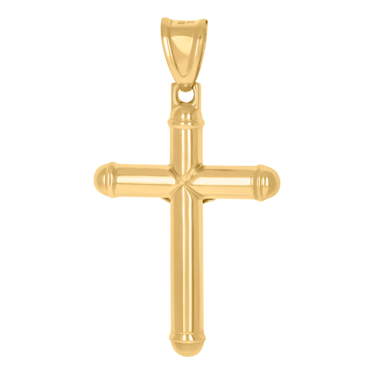 14K Two-tone Gold Mens Crucifix Cross Religious Charm Pendant