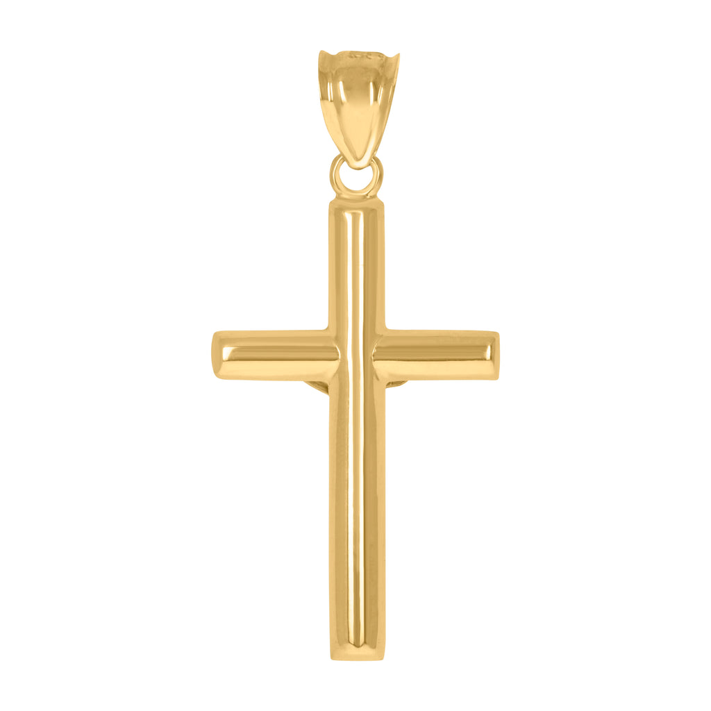 14K Two-tone Gold Mens Crucifix Cross Religious Charm Pendant