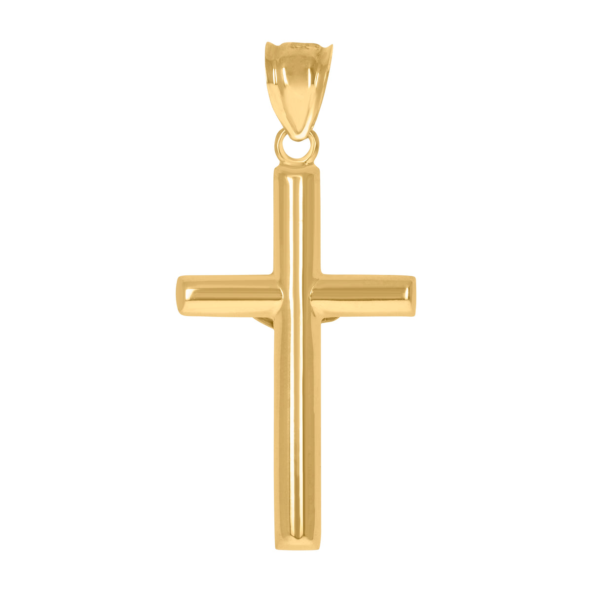 14K Two-tone Gold Mens Crucifix Cross Religious Charm Pendant