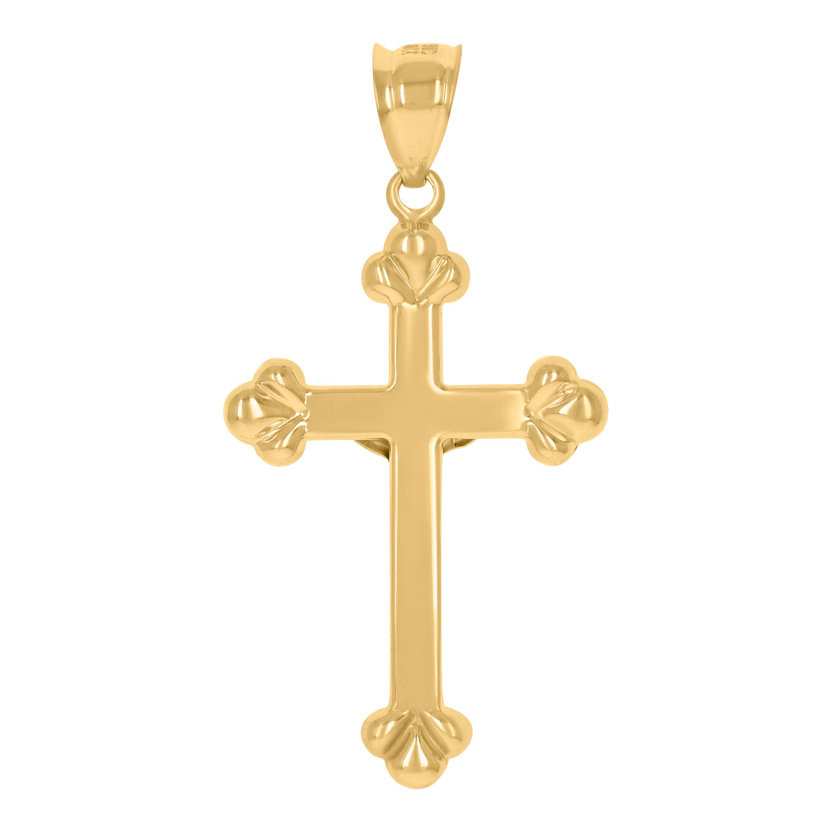 14K Two-tone Gold Mens Crucifix Cross Religious Charm Pendant