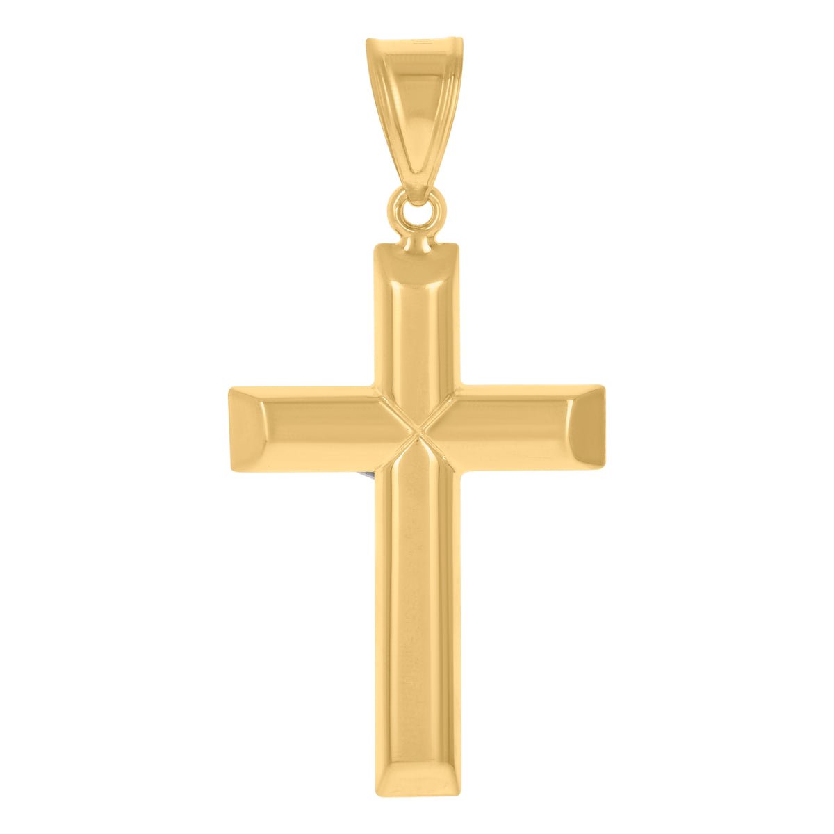 14K Two-tone Gold Unisex Crucifix Cross Religious Charm Pendant