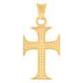 10K Yellow Gold Mens Cross Religious Charm Pendant