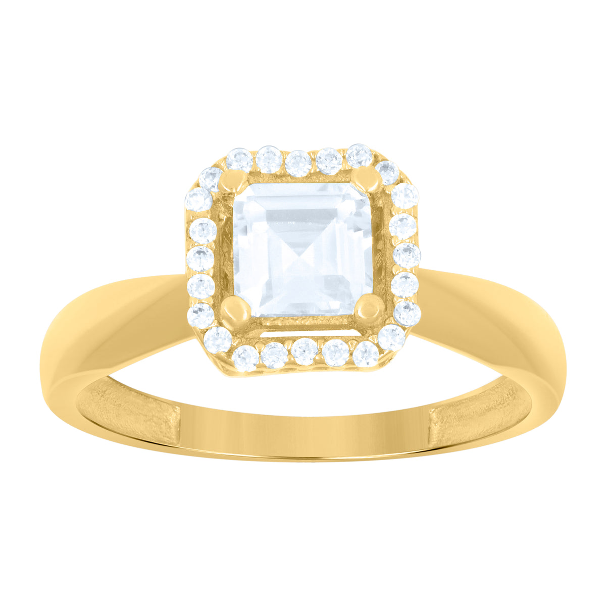 14K Gold Cubic Zirconia Ring