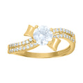 14K Gold Cubic Zirconia Ring