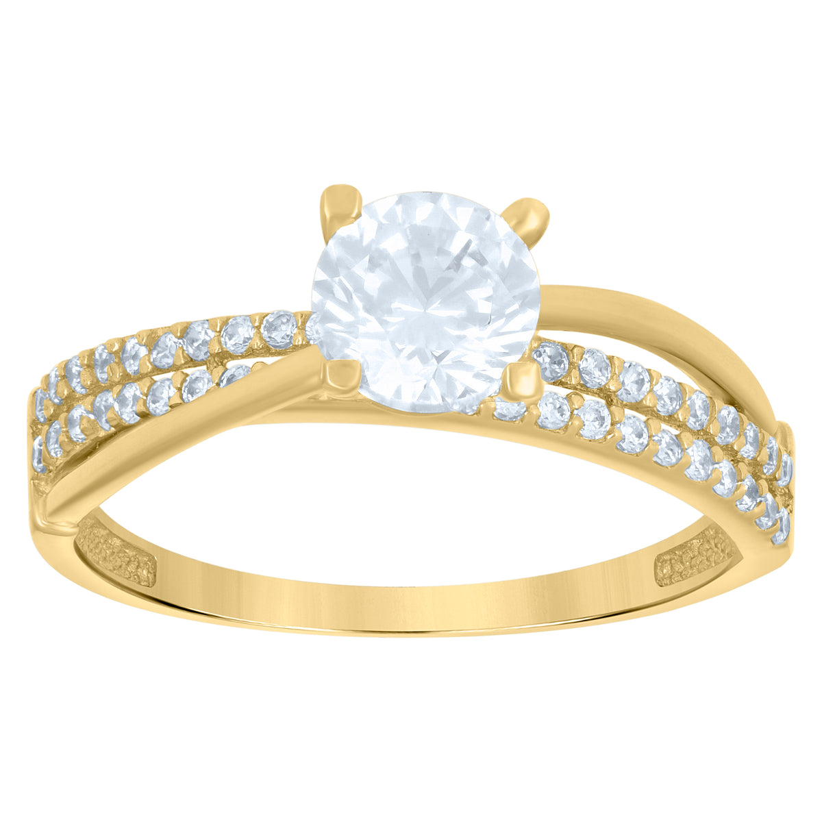14K Gold Cubic Zirconia Ring
