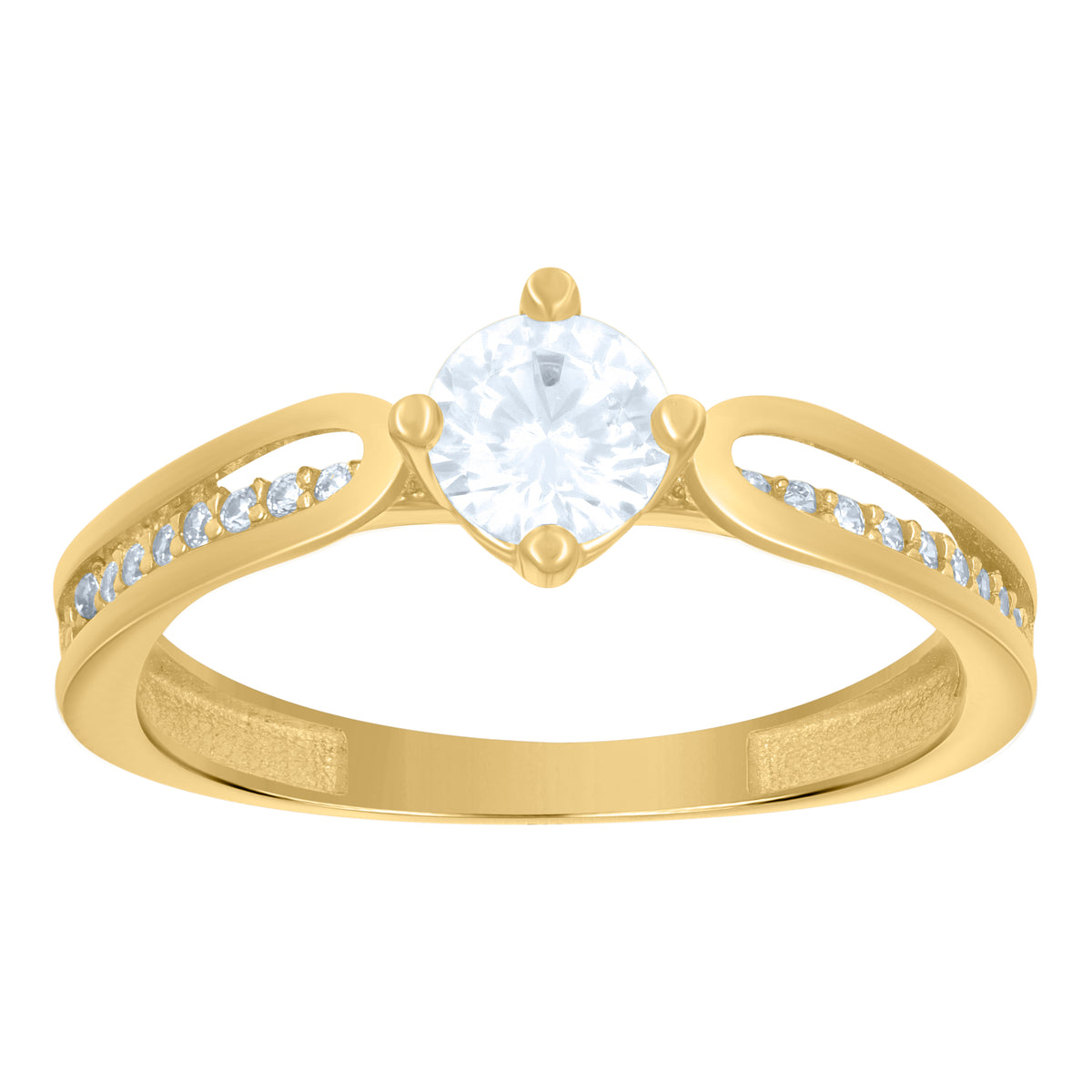 14K Cubic Zirconia Gold Ring