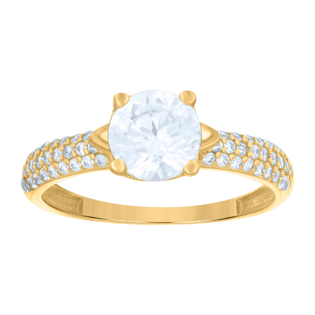 14K Gold Cubic Zirconia Ring