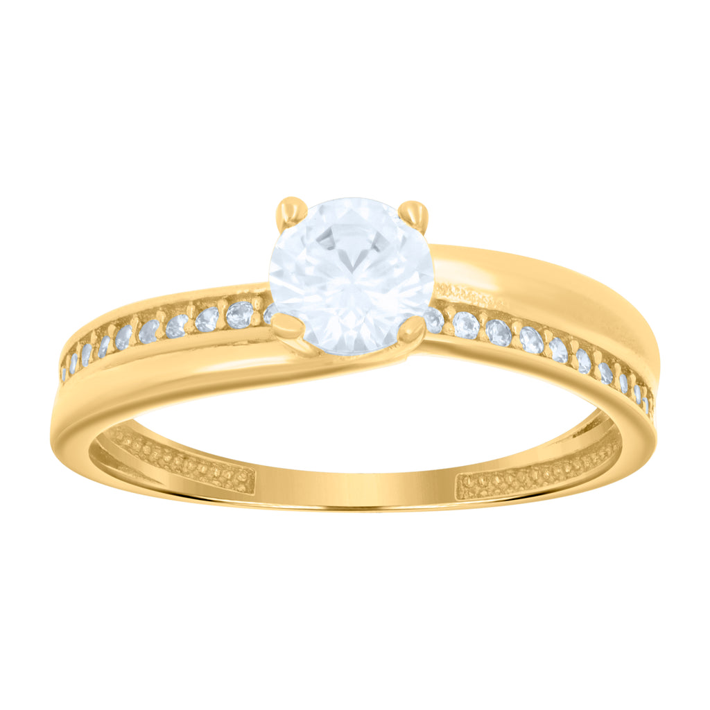 14K Gold Cubic Zirconia Ring