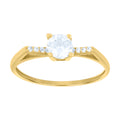 10K Yellow Gold Womens Cubic-Zirconia Fashion Ring