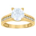 10K Yellow Gold Womens Cubic-Zirconia Fashion Ring
