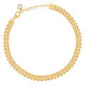 10K Yellow Gold Womens Cubic-Zirconia Fashion Link Bracelet Size 8 Inches