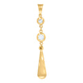10K Yellow Gold Womens Cubic-Zirconia Drop Fashion Dangling Charm Pendant