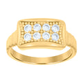 10K Yellow Gold Womens Cubic-Zirconia Fashion Ring
