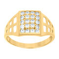 10K Yellow Gold Womens Cubic-Zirconia Fashion Ring