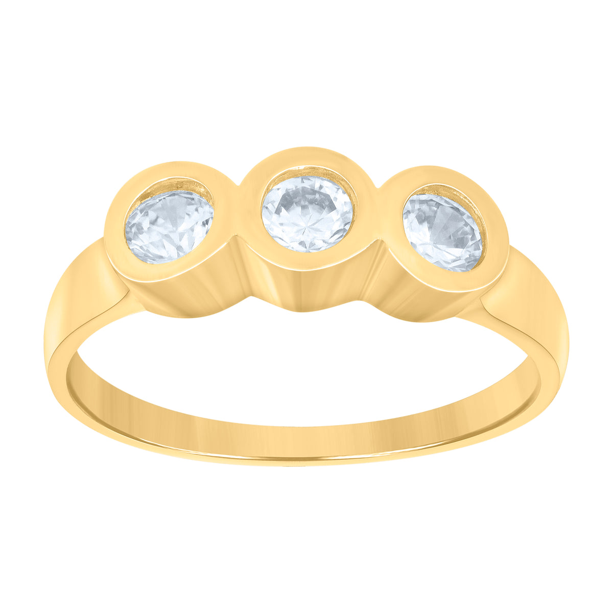 10K Yellow Gold Baby Cubic-Zirconia Fashion Ring
