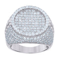 925 Sterling Silver Mens Cubic-Zirconia Fashion Ring Size 9