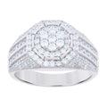 925 Sterling Silver Mens Cubic-Zirconia Fashion Ring Size 12