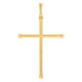 10K Yellow Gold Mens Cross Religious Charm Pendant